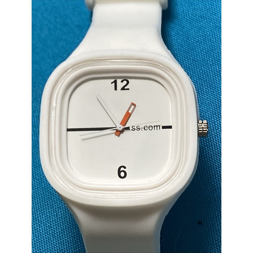 Womens White Clean Jelly Rubber Strap Quartz Fashion Watch New Battery!